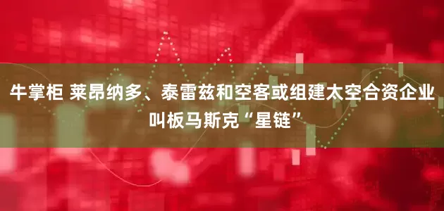 牛掌柜 莱昂纳多、泰雷兹和空客或组建太空合资企业 叫板马斯克“星链”